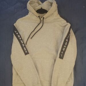 H&M Mens Sweatsuit Gray Hoodie & Pants Combo with Black Accents & 3M Lettering